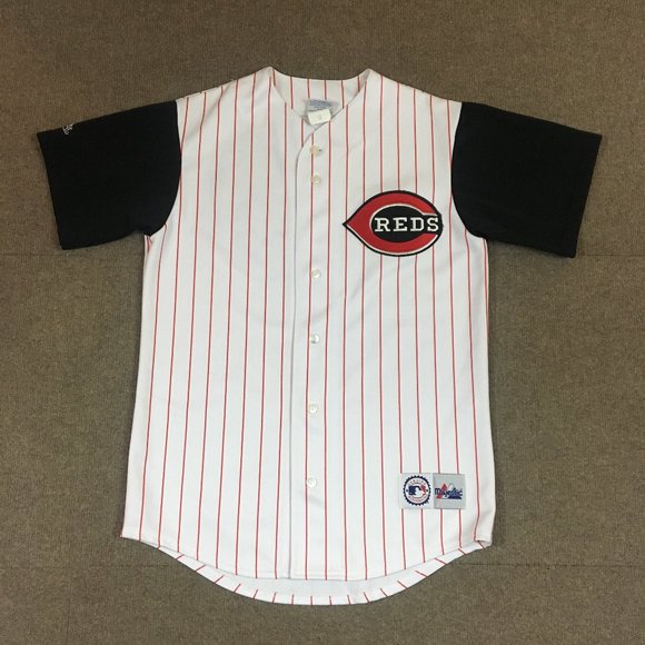 cincinnati reds pinstripe jersey